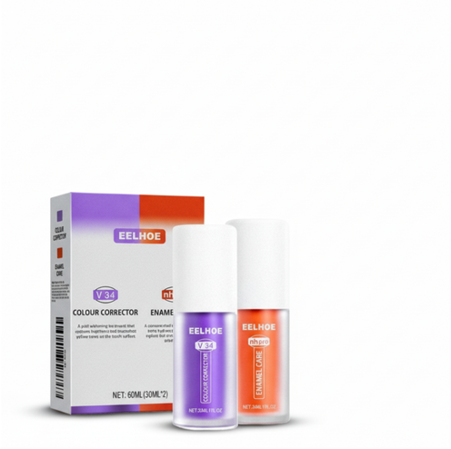 طقم تبييض األسنان EELHOE + عناية المينا 10 مل × 2