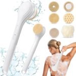 جهاز الاستحمام الكهربائي 6 في 1 ، يتميز بدوران سريع ، يشمل فرشاة تنظيف، فرشاة تدليك، حجر القدم، إسفنجة، وفرشاة ناعمة - Image 9