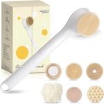 جهاز الاستحمام الكهربائي 6 في 1 ، يتميز بدوران سريع ، يشمل فرشاة تنظيف، فرشاة تدليك، حجر القدم، إسفنجة، وفرشاة ناعمة - Image 10