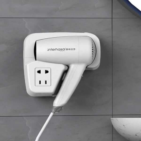 مجفف شعر جداري للاستخدام المنزلي - بقوة هواء عالية لتجفيف سريع وفعّال، تصميم عملي وأنيق يناسب جميع الحمامات، يوفر لك تجربة تصفيف مثالية